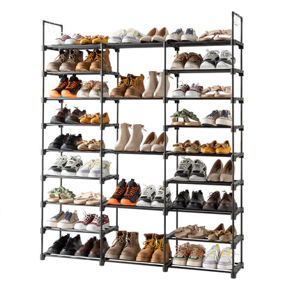 9 Tiers Shoe Rack Storage Organizer Shoe Shelf Organizer for Entryway Holds 50-55 Pairs Shoe, Stackable Shoe Cabinet Shoe Rack