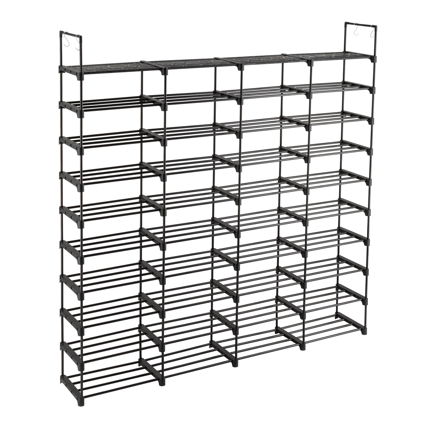 10 Tiers Shoe Rack Storage Organizer Shoe Shelf Organizer for Entryway Holds 80 Pairs Shoe, Stackable Shoe Cabinet Shoe Rack