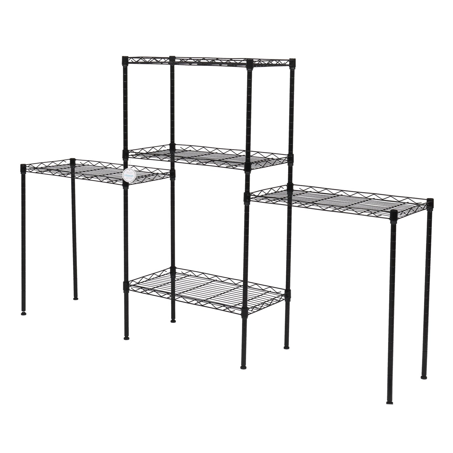 Changeable Assembly Floor Standing Carbon Steel Storage Rack Black