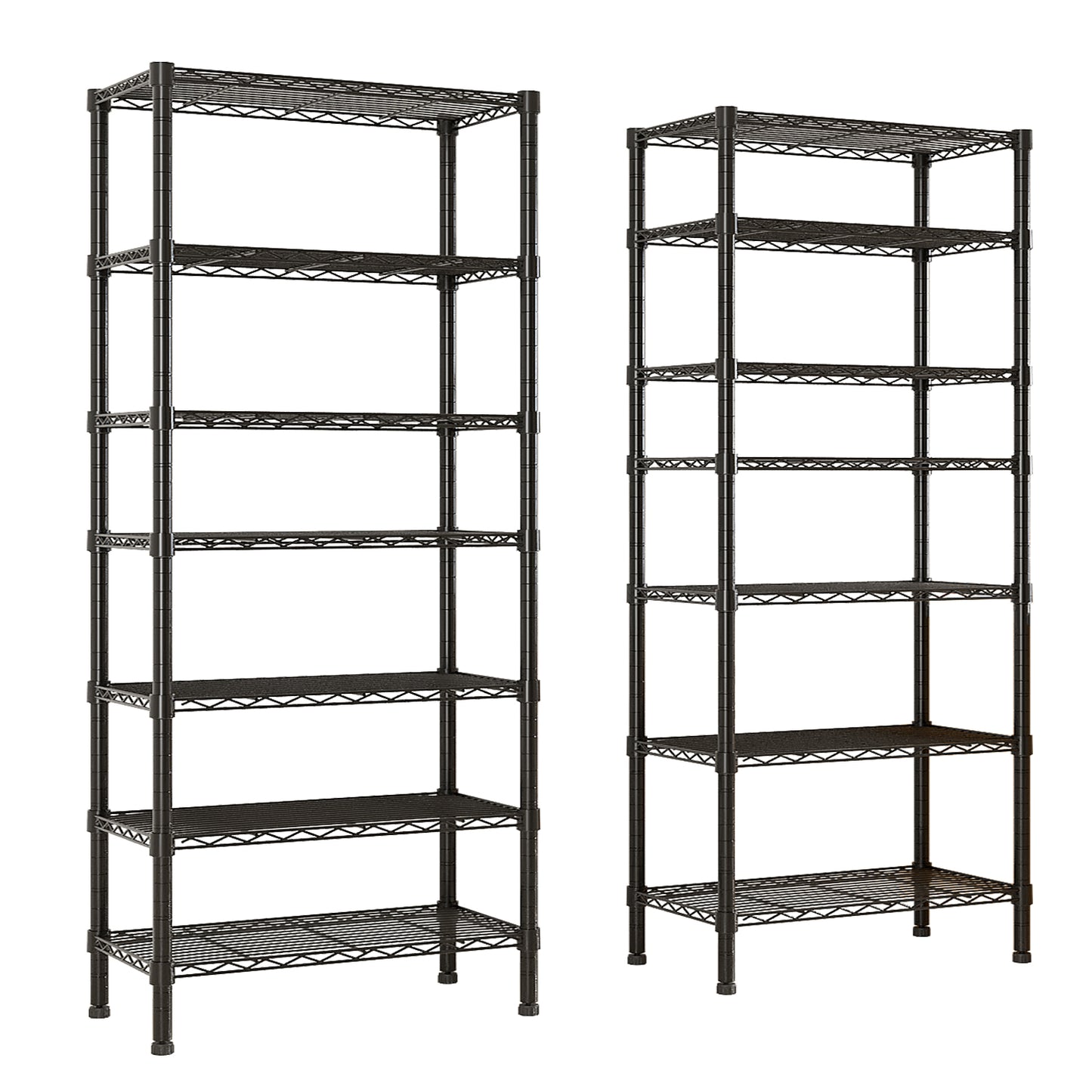 62.9''W  Adjustable  Storage Shelves  NSF  Wire Shelving Unit Multiple rows  Shelving for Storage Rack Shelves for Storage Heavy Duty Garage Shelf Pantry Shelves Kitchen Shelving,  62.9''W*59.06''H*13