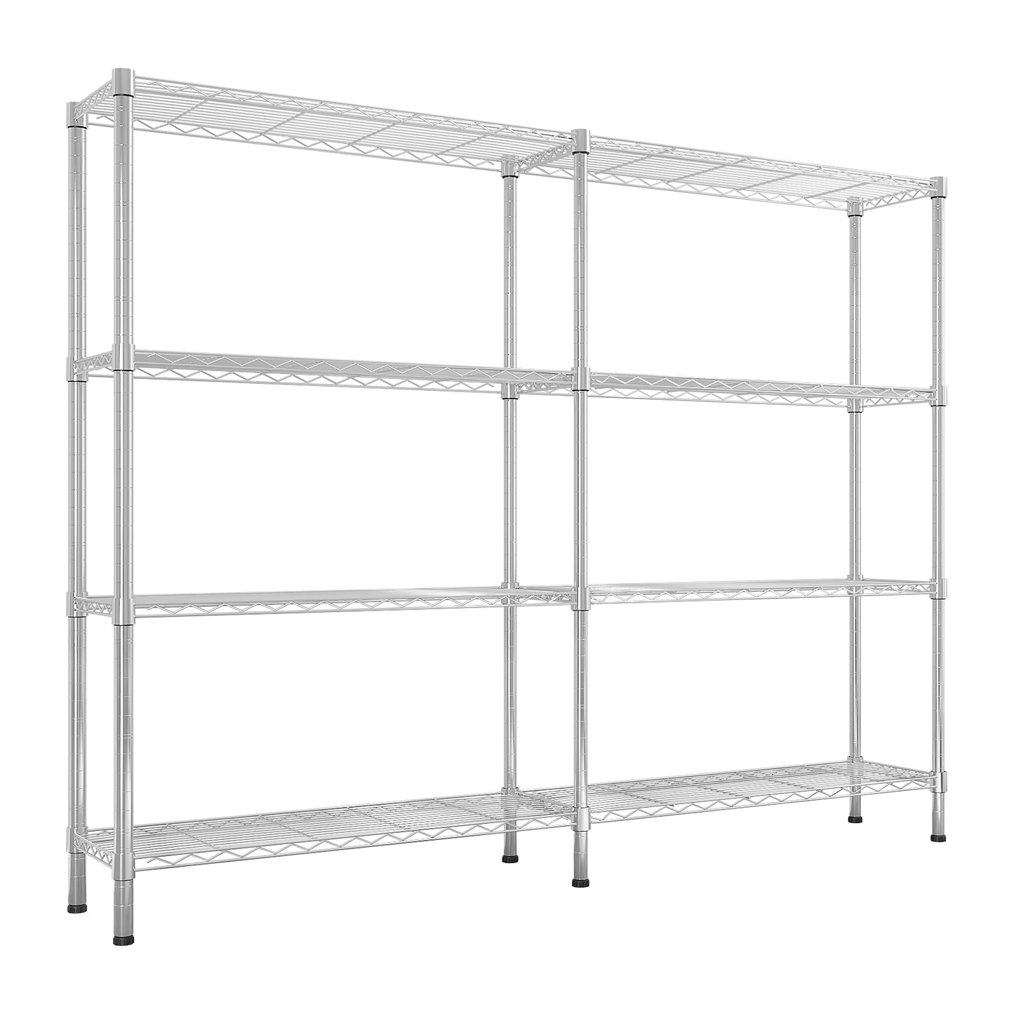 58''W  Adjustable  Storage Shelves 1200LBS  NSF  Wire Shelving Unit 4 Tier Metal Shelving for Storage Rack Shelves for Storage Heavy Duty Garage Shelf Pantry Shelves Kitchen Shelving,  58''W*59.06''H*